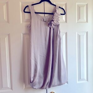 H&M Women’s Bubble Hem Dress - Blush Grey Silver Size 2